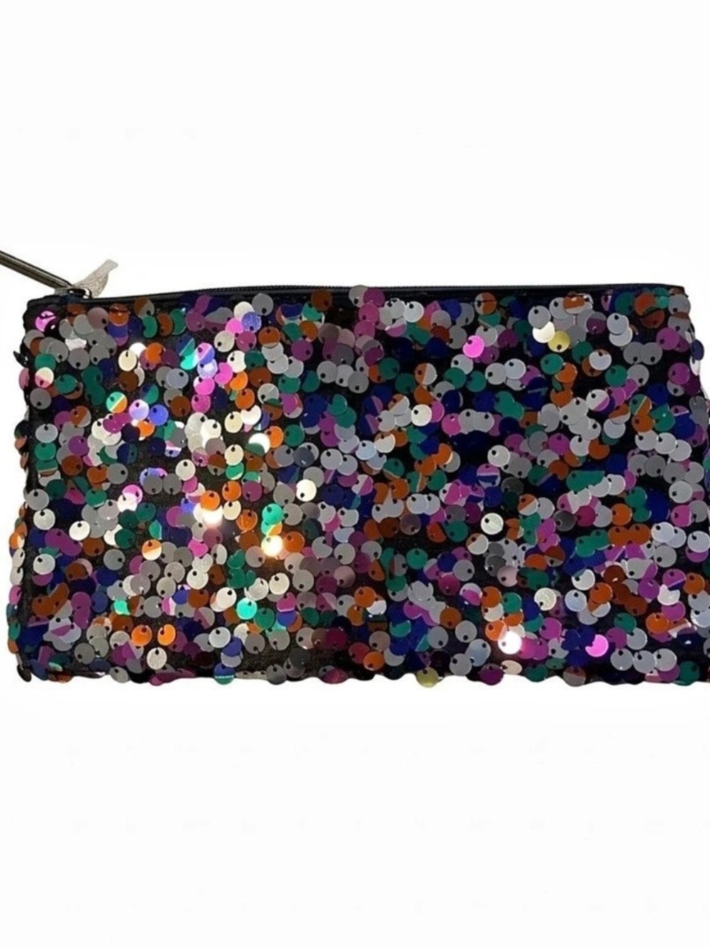 NWOT MAC Cosmetics MAC Sparkle Sequin MultiColor Makeup Cosmetic Zipper Bag